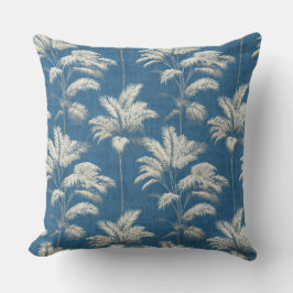 Palmtreblå kastkudde kudde