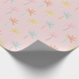 Palmtree Cute Rosa Presentpapper