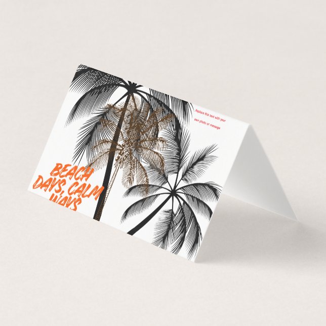 Palmtree Motivation Art – Helt Anpassningsbar Kort (Framsida)
