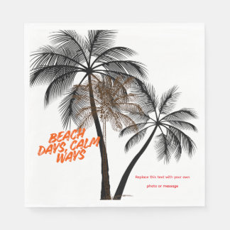Palmtree Motivation Art – Helt Anpassningsbar Pappersservett
