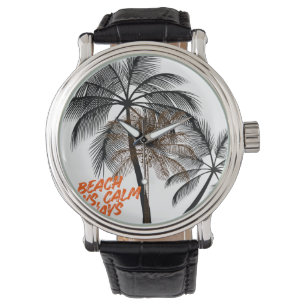 Palmtree Motivation Konst – Helt Anpassningsbar Armbandsur