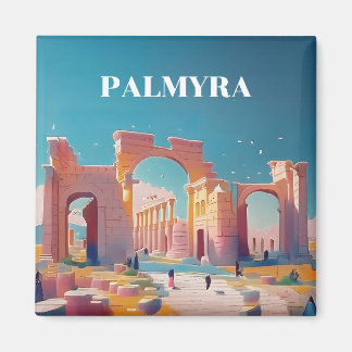 PALMYRA SYRIA RUINS مدينة تدمر تاريخ سوريا MAGNET