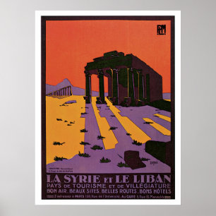 PalmyraSyrien vintage resor Poster