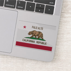 Palo Alto CA Flagga Klistermärken