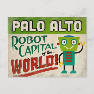 Palo Alto California Robot - Funny Vintage Vykort