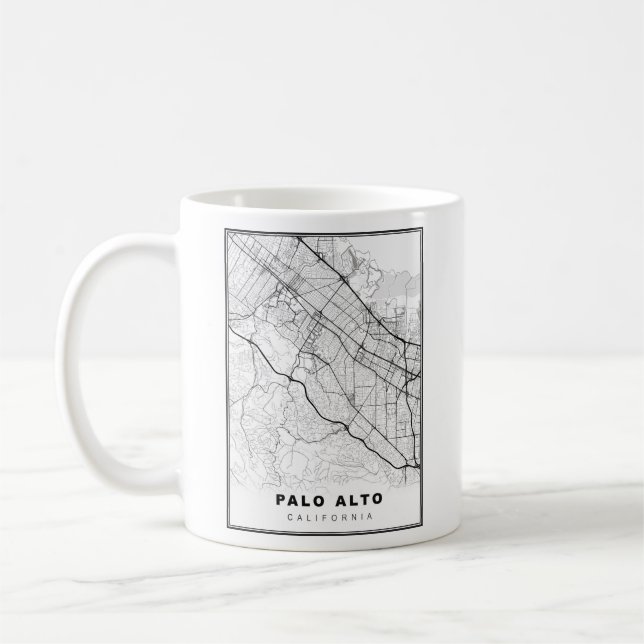 Palo Alto Karta Kaffemugg (Vänster)