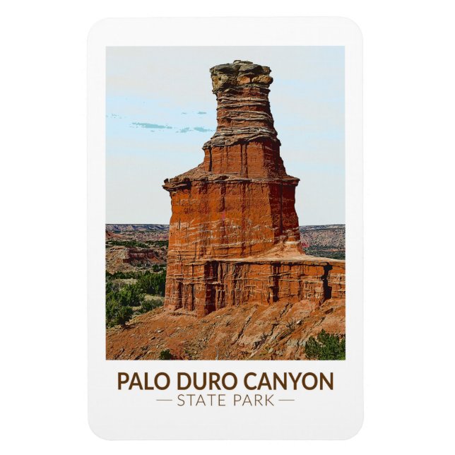 Palo Duro Canyon State Park Texas Art Magnet (Vertikal)