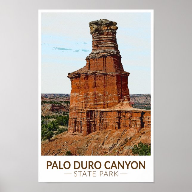 Palo Duro Canyon State Park Texas Art Poster (Framsidan)
