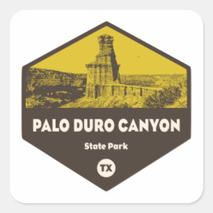 Palo Duro Canyon State Park Texas Fyrkantigt Klistermärke
