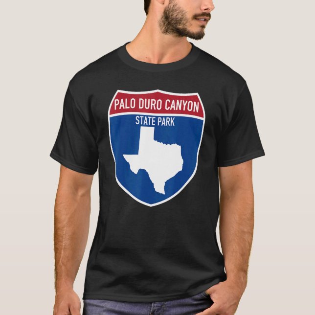 Palo Duro Canyon State Park Texas Highway Vacation T Shirt (Framsida)