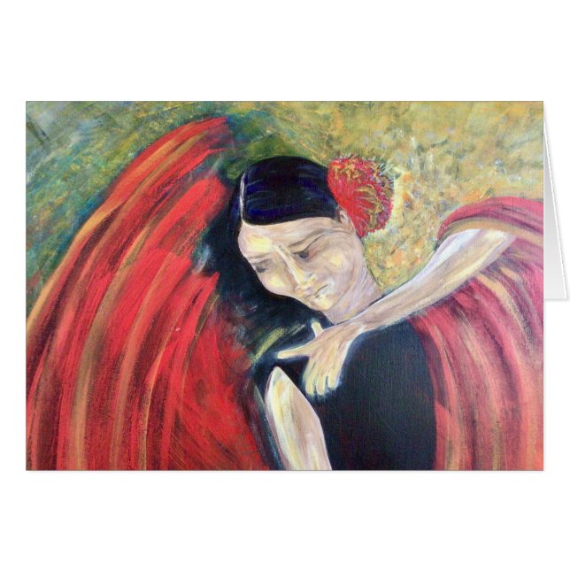 Paloma, dansaren hälsningskort (Framsidan Horizontal)