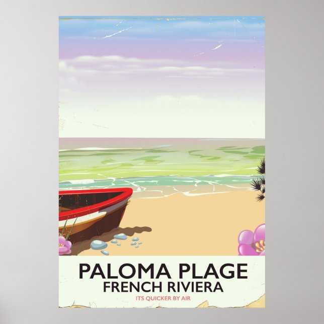 Paloma Plage, Fransk Riviera-reseaffisch Poster (Framsidan)