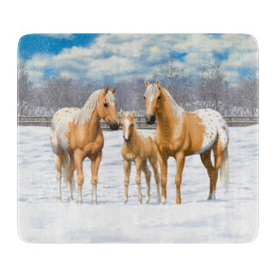 Palomino Appaloosa-hästar i Snö