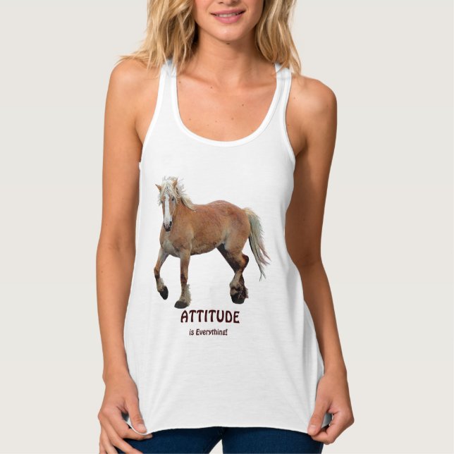 Palomino Belgium Draft Horse-älskare Apparel Linne Med Racerback (Framsida)