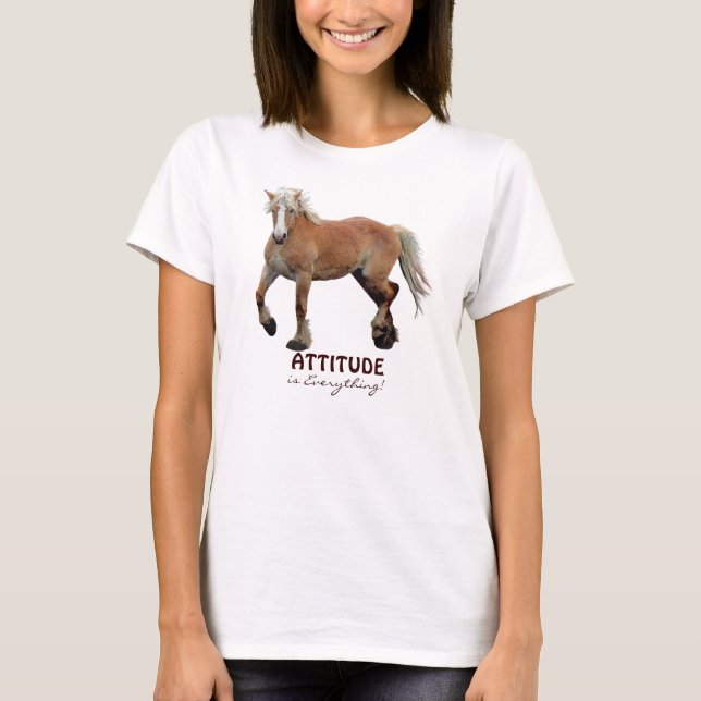 Palomino Belgium Draft Horse Sporty Apparel Tröja (Framsida)