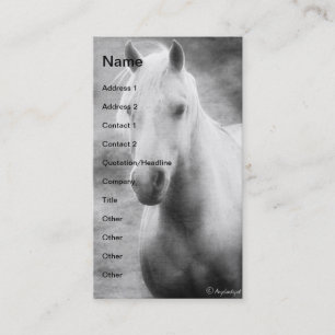 Palomino Black and White Visitkort