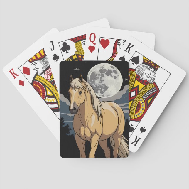 Palomino-häst i Moonlight Casinokort (Baksidan)