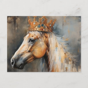 Palomino-häst med Krona Vykort