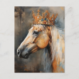 Palomino-häst med Krona Vykort