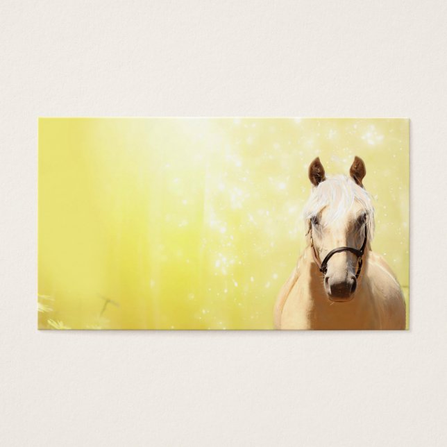 Palomino-häst Visitkort (Framsidan)