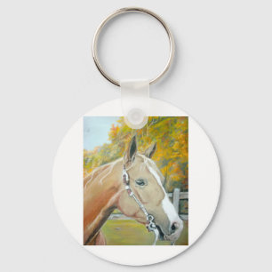 Palomino hästpastell nyckelring
