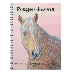 Palomino Horse Art Bible Verse Prayer Journal Anteckningsbok