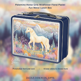 Palomino Horse Girls Wildblomme Blommigt Pastel Ro