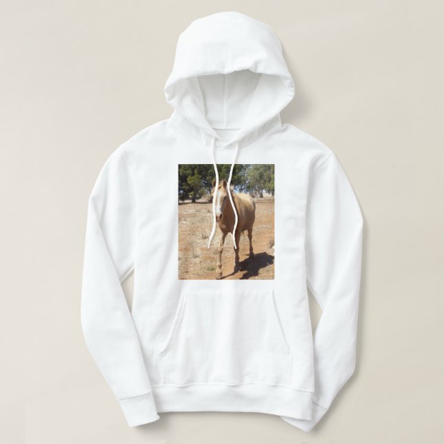 Palomino Horse Hälsning Munkjacka (Design framsida)