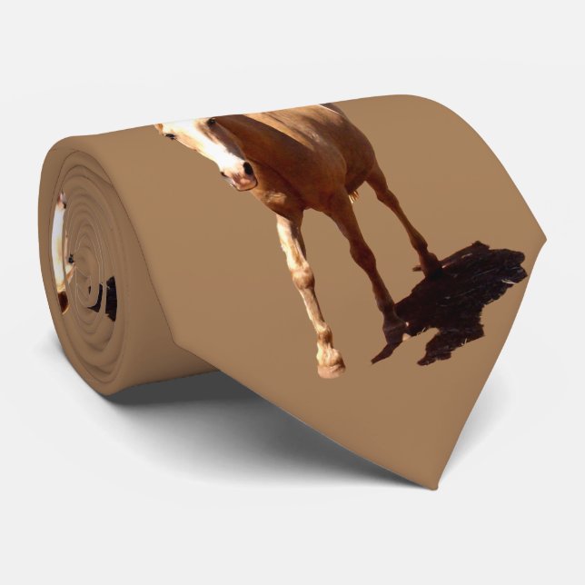 Palomino Horse Hälsning Slips (Rullad)