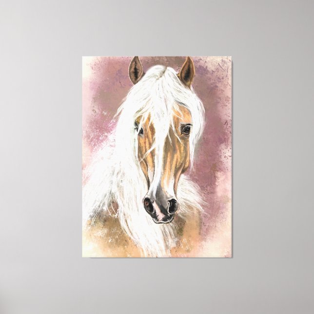 Palomino Horse Kanvastryck (Framsida)