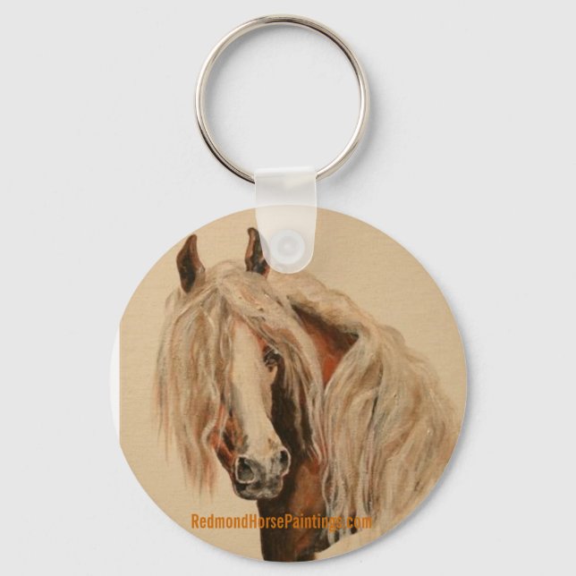 Palomino Horse Keychain Nyckelring (Framsida)