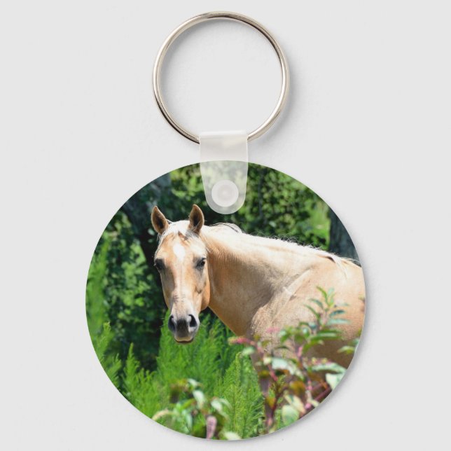 Palomino Horse Keychain Nyckelring (Framsida)