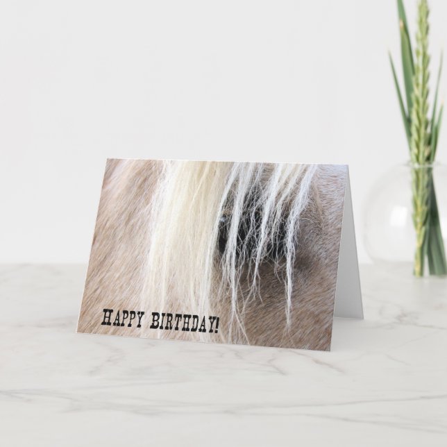 Palomino Horse Öga Birthday Kort (Framsida)