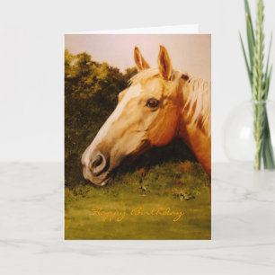 Palomino Horse Oil Porträtt Kort