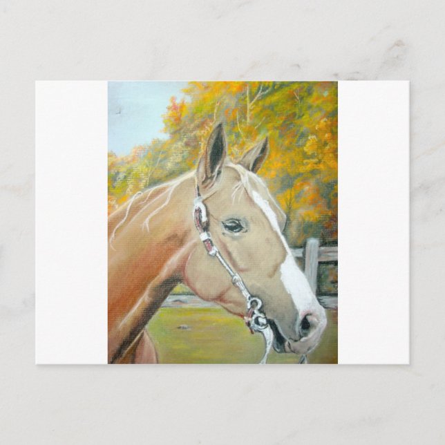 Palomino, Horse pastel Vykort (Framsida)