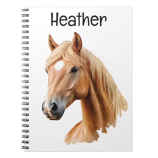 Palomino Horse Porträtt Personlig Anteckningsbok (Framsidan)