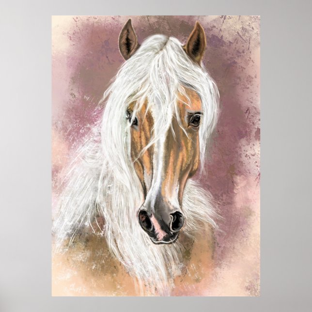 Palomino Horse Poster - Målning (Framsidan)