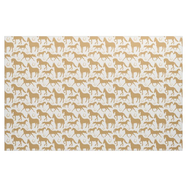 Palomino Horses Equine Mönster Tyg (Fat Quarter)