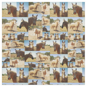 Palomino Horses Photo Collage Tyg