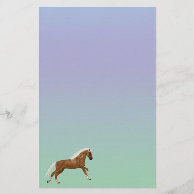 Palomino kör Pastel Stationery Papper (Framsida)