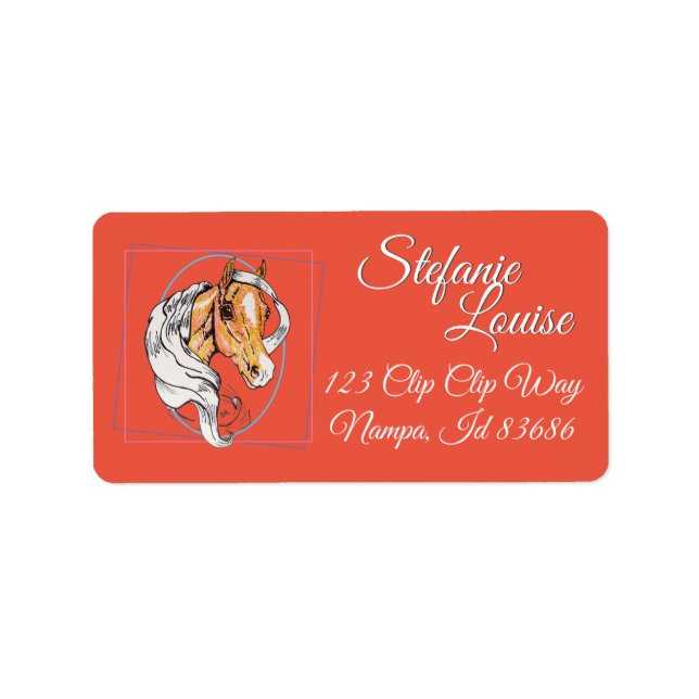 Palomino (lax) adressetikett (Framsidan)