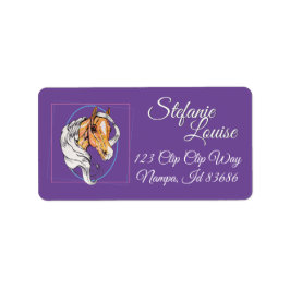 Palomino (lila) adressetikett