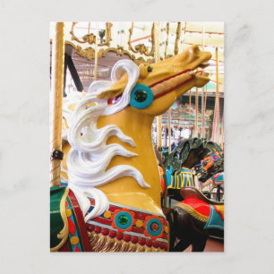 Palomino Looff Carousel Horse Vykort