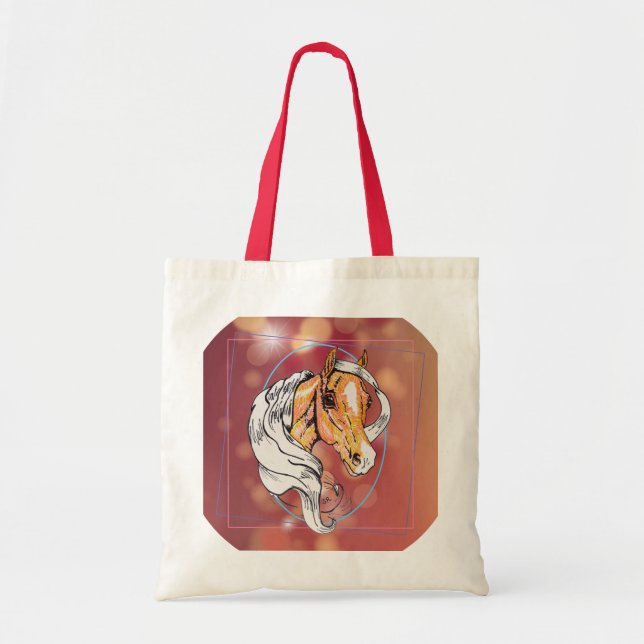 Palomino (mjuk burgundi ljus) tygkasse (Framsidan)