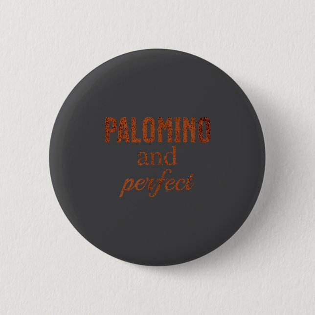Palomino Och Perfekt Hästdotter  Knapp (Framsida)
