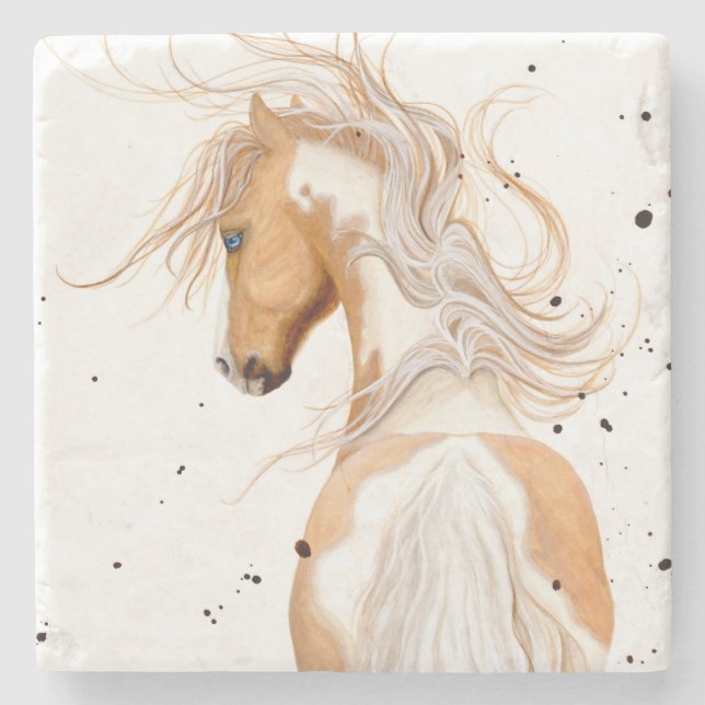 Palomino Paint Horse av Bihrle Stenunderlägg (Framsidan)