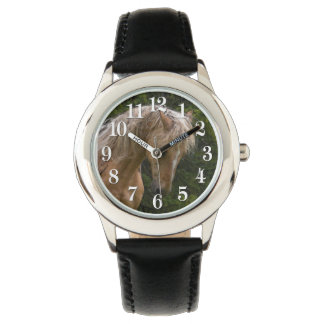 Palomino Paint Horse & Forest Photo Armbandsur