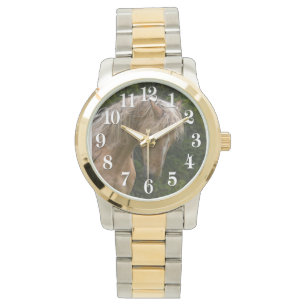 Palomino Paint Horse & Forest Photo Armbandsur