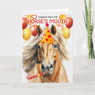 Palomino Paint Horse Funny Birthday Kort