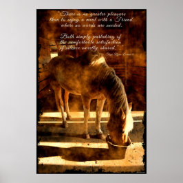 Palomino Pinto Horse Matande i Barn & Prose Poster